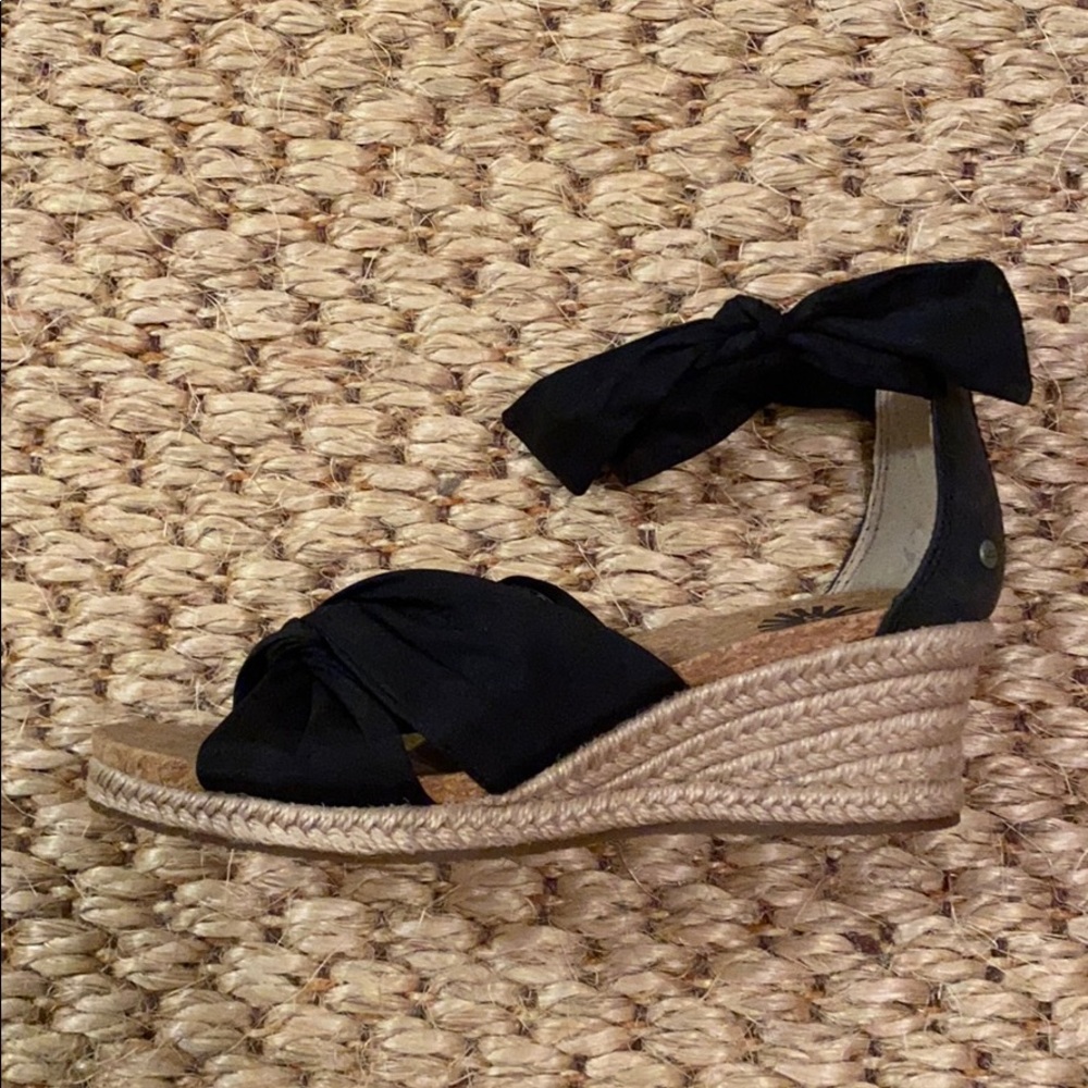 Black Ugg “Starla” Espadrille Wedges